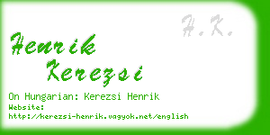 henrik kerezsi business card